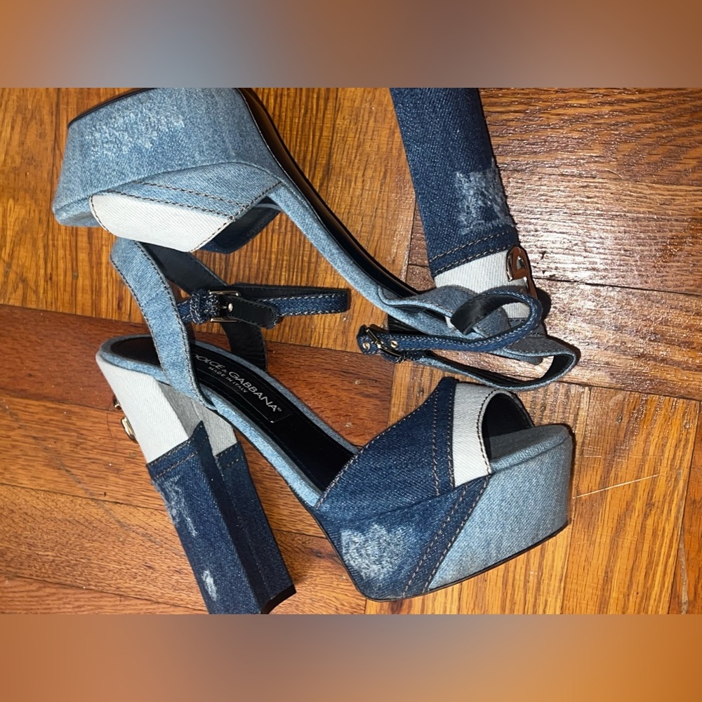 Dolce & Gabbana Denim Platform Heels